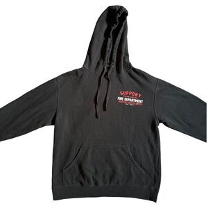 VIOLENT GENTLEMEN BLACK “SUPPORT YOUR LOCAL FIRE DEPARTMENT” PULLOVER HOODIE